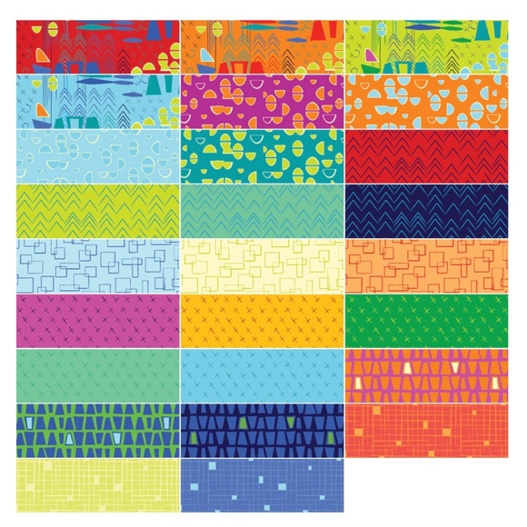 Quilting cotton - fat quarter bundle Modern Marks by Christa Watson for Benartex - Picture 7 of 7